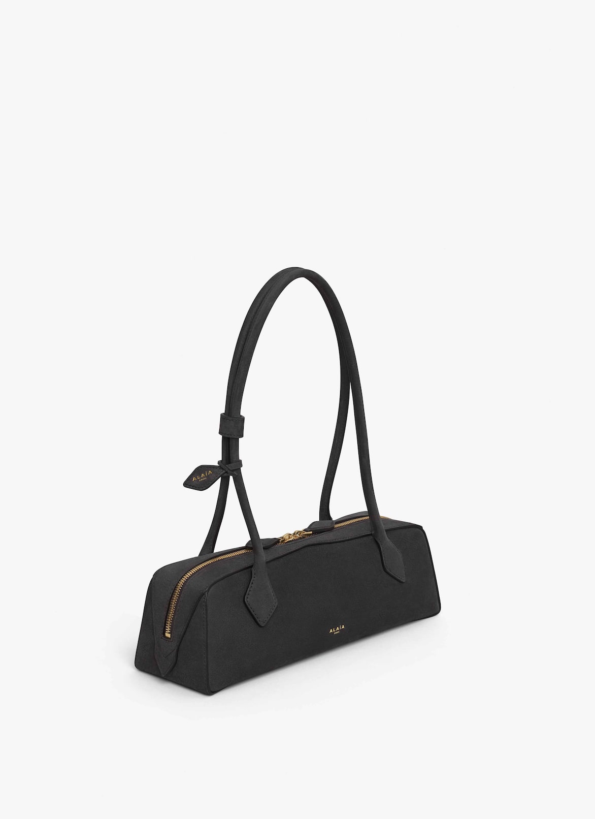 LE TECKEL MEDIUM BAG IN NUBUCK ALAÏA ANTHRACITE LE TECKEL MEDIUM BAG IN NUBUCK